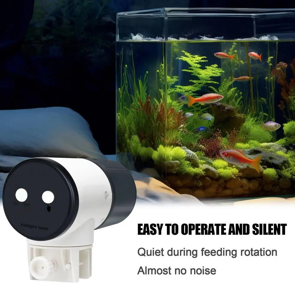 Automatic Fish Feeder Electric Aquarium Feeder With Smart Timer Silent Auto Fish Food Dispenser With 200ml Feed Box Timer