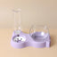 Pet Cat Food Bowl Automatic Feeder All-in-One Splice Dog Cat Food Bowl and Drinking Fountain Drinking Raised Standing Dish Bowl
