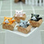 4pcs Mini Cat Ornament Garden Kitten Statue Gift For Kids Children Baby Room Cute Kawaii Toy Miniature Figurines Home Decoration