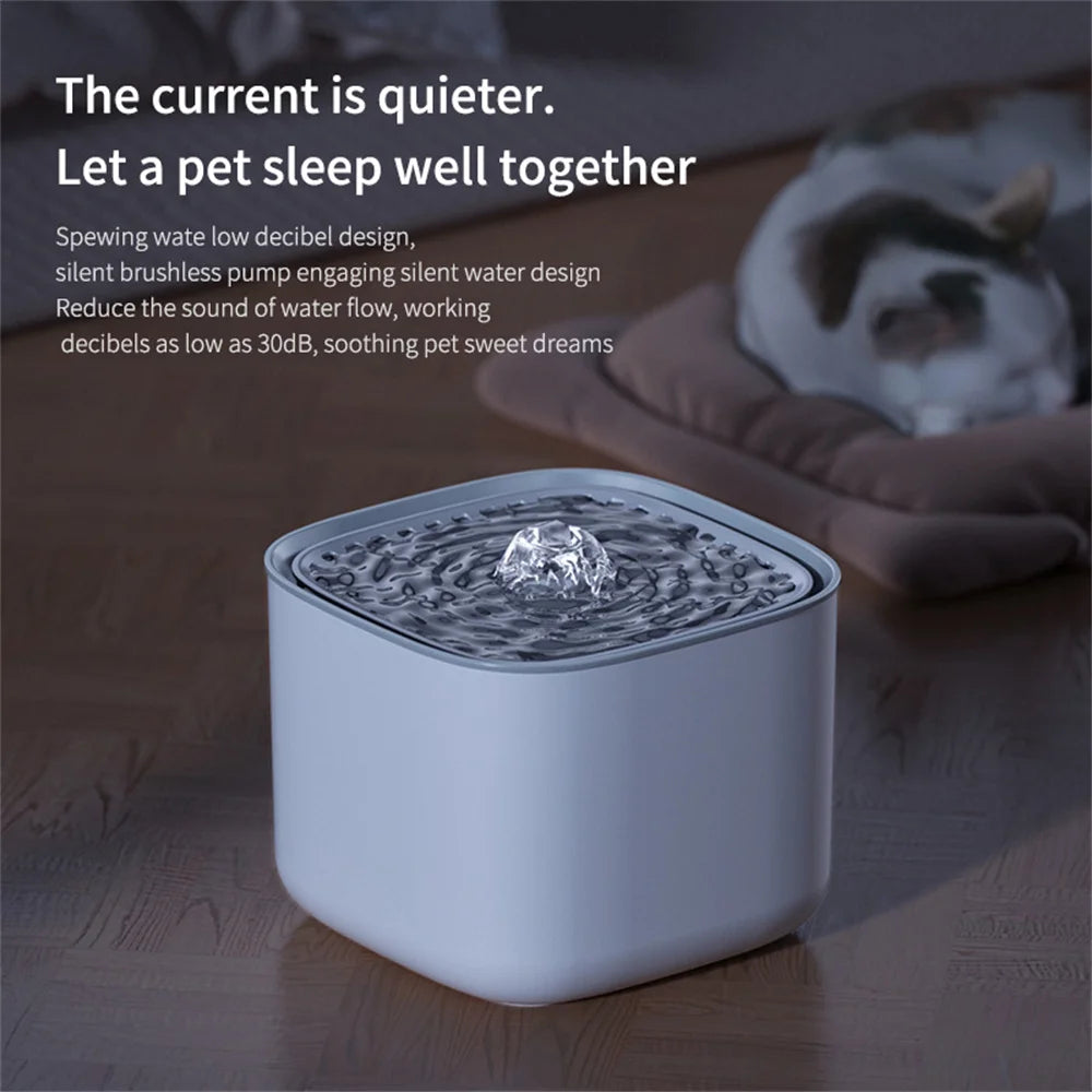 New Cat Water Fountain Ultra Quiet 3L Large Capacity Pet Auto Drinking Dispenser for Cats Dogs Inside Detachable Easy to Clean