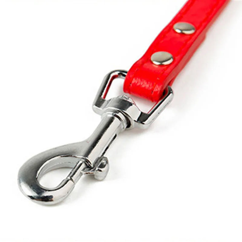 Leather Dog Leash Pet Dog Training Leash Rope Colorful PU Puppy Dog Walking Leash for Large Medium Small Dogs Pet Supplies 120cm