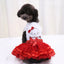 Cute Lace Princess Dog Tutu With Bow - Red, Yellow, Green