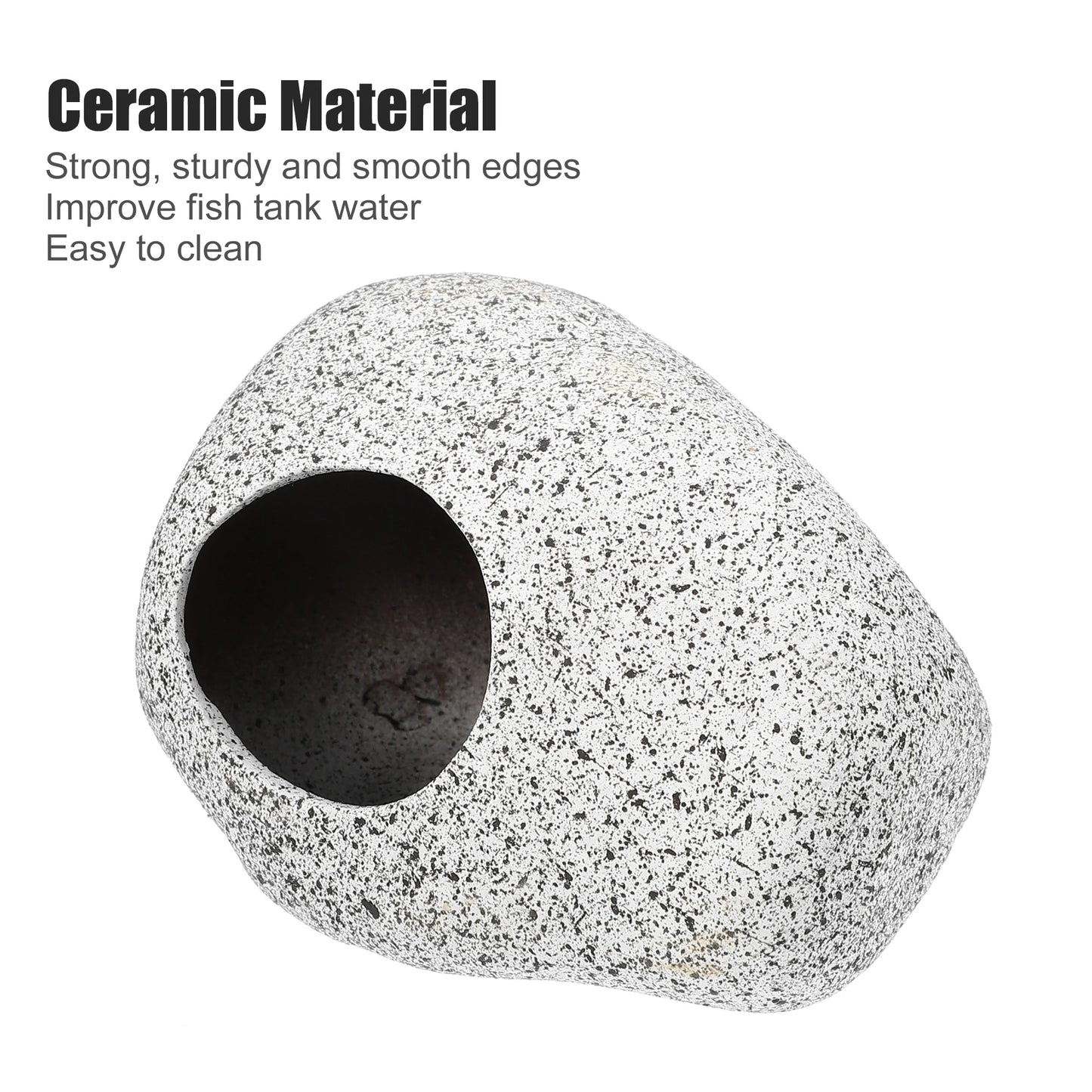 UXCELL Fish Tank Hideaway Rock Cave Ceramic Aquarium Decoration Fish Shrimps Shelter Pet Pottery House Canister Accessories