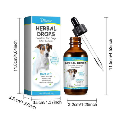 Pet Cough Herbal Drops Cough Soothing Relief Reduce Dog Discomfort Medicin Throat Strengthen Treatment Sneezing Calming Imm V0A3