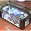 Wholesale aquarium  tank living room sofa table top ultra white curling coffee table ecological glass fish tank