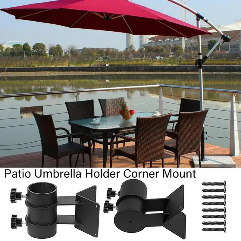 Heavy Duty Patio Umbrella Holder, Outdoor Deck, Mount, Stainless Steel, Clamp, Umbrella Bracket Outdoor Tools