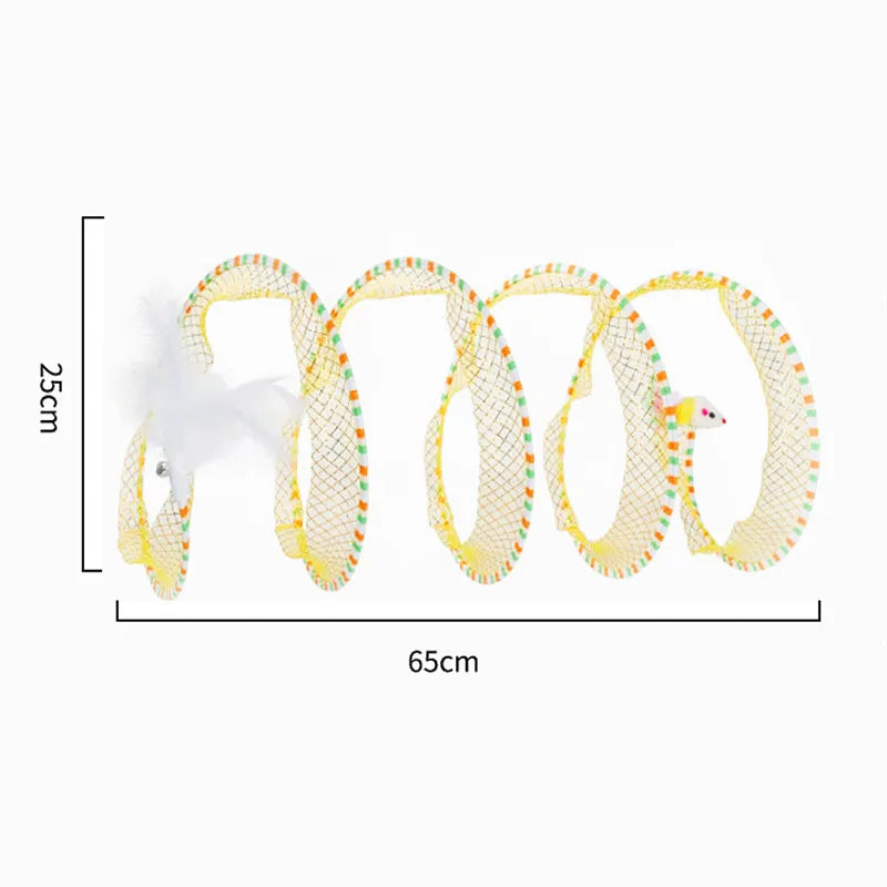 Cats Tunnel Foldable Pet Cat Toys Funny Kitten Stick Mouse Supplies Fun Toy Tunnel Toy for Cat Play Tunnel Tube Cat Accessories