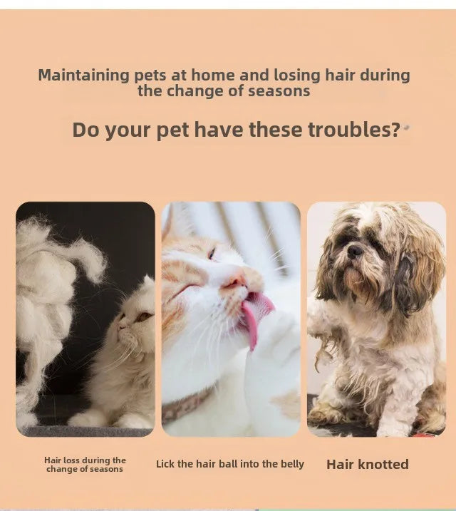 Pet Combs Self-cleaning Key Fading Comb Knots Removing Hair Massage Comb Cat and Dog Universal Easy To Clean
