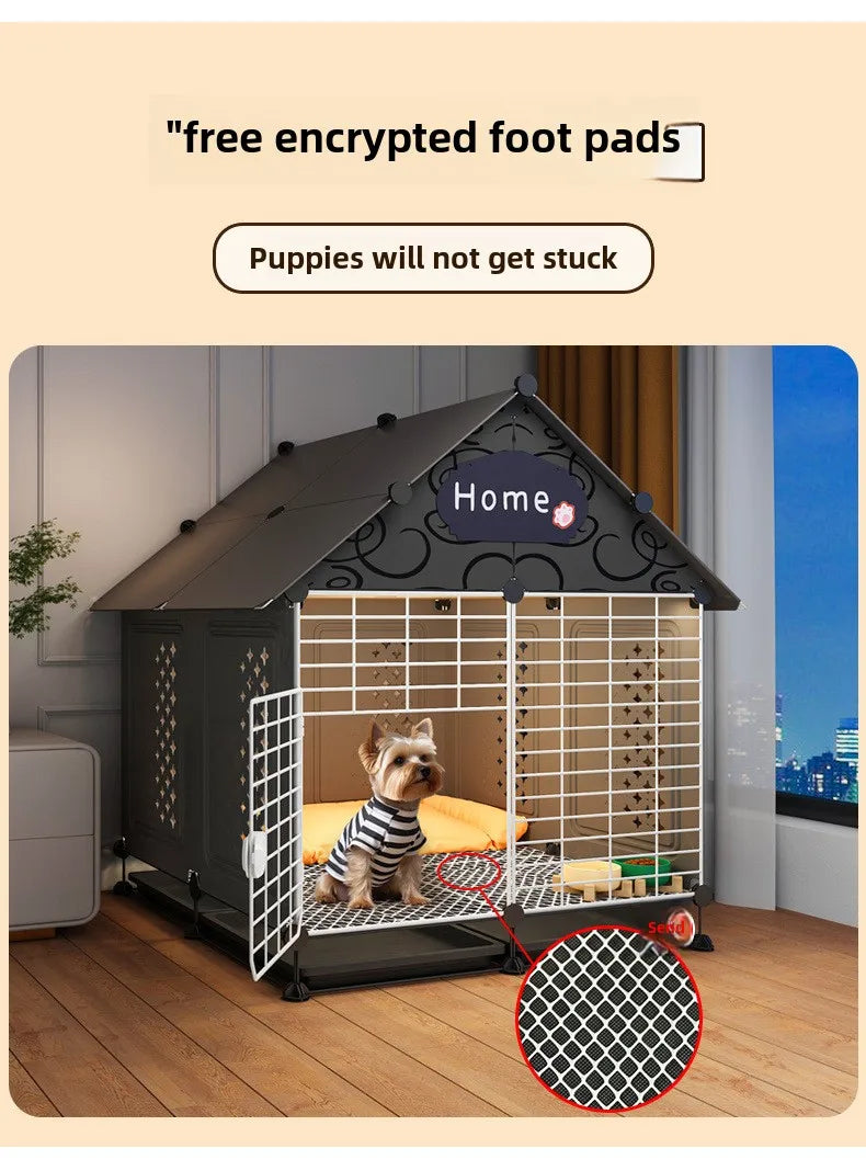 Dog cage Small and medium-sized dog Teddy Bigbear Indoor dedicated one room one bathroom kennel with toilet integrated pet cage