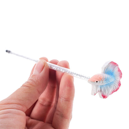 Aquarium Betta Training Wand Resin Playing Stick Active Healthy Betta Fish Equipment Resin Fish Decoration Fish Stick ﻿New
