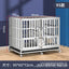 Stainless steel dog cage with partition mother and child cage square tube double cage large pet golden retriever ken