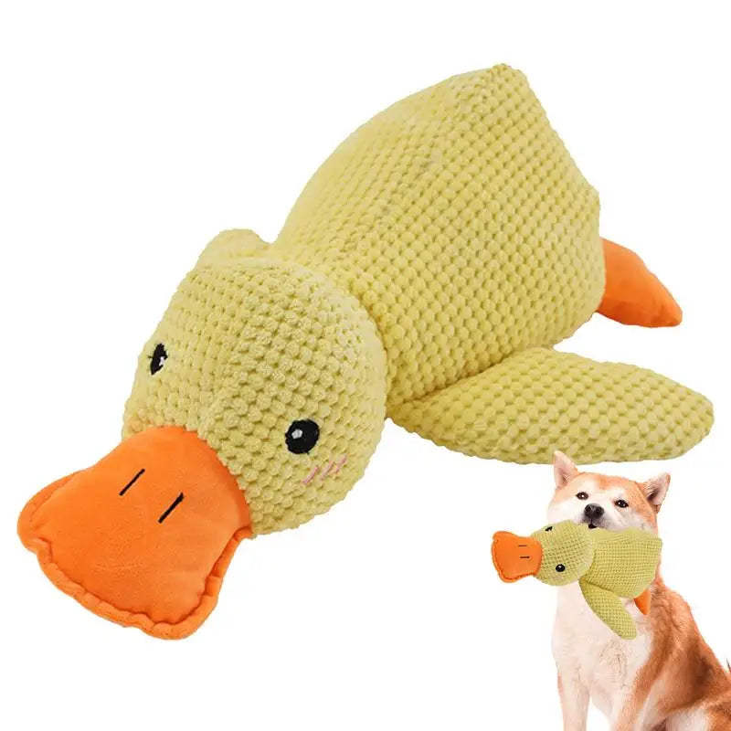 Pet Plush Toy Calming Duck Plush Toy Calming Duck Dog Toy Pet Teeth Cleaning Chew Pillow Toy Puppy Plush Pillow Toy Pet Supplies
