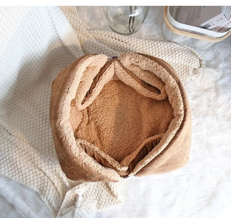 Cats Beds for Winter Warm Accessories Kitten Houses Dog Bed Basket Mat Things Cushions House Puppy Goods Pet Supplies