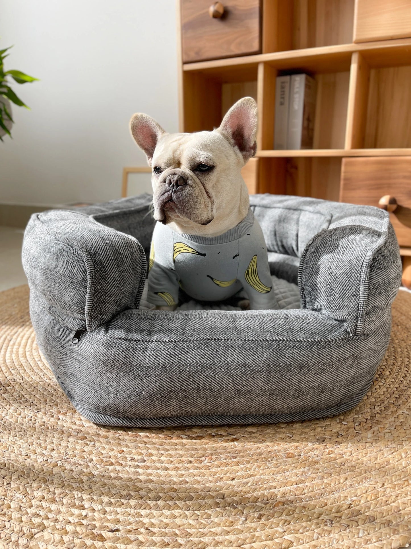 Deep sleep hexagonal dog sofa French fighting kennel dog bed fully removable and washable pet bed thick warm dog cushion