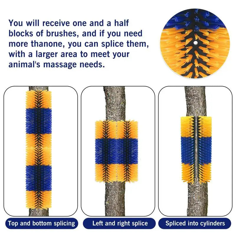 Livestock Scratch Brush Massage Grooming Brush Cow Brush Cattle Brush Horse Cow Scratcher Livestock Brush for Horse Cattle Sheep