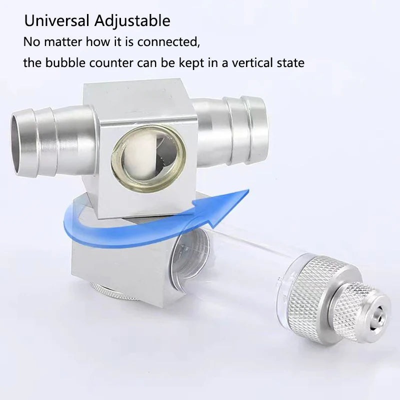 Metal ﻿Aquarium CO2 External atomizer, with bubble counter atomizer, super diffuser outside the fish tank, for aquatic plants