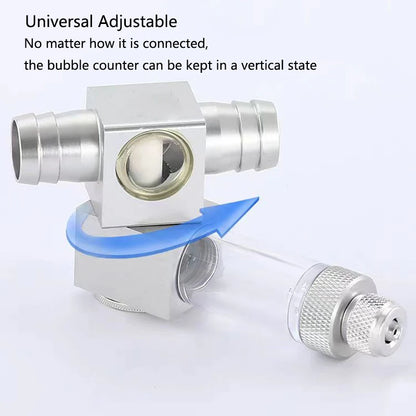 Metal ﻿Aquarium CO2 External atomizer, with bubble counter atomizer, super diffuser outside the fish tank, for aquatic plants