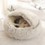 Autumn and Winter soft plush pet bed and pet bed Winter warm and cold plush comforter nest Shell cat nest semi-enclosed cat nest