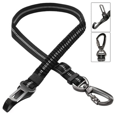 Dog Seatbelt Updated 3-in-1 Pet Car Seat Belts for Dogs Car Tether with Clip Hook Bungee Dogs Safety Belt with Swivel Carabiner