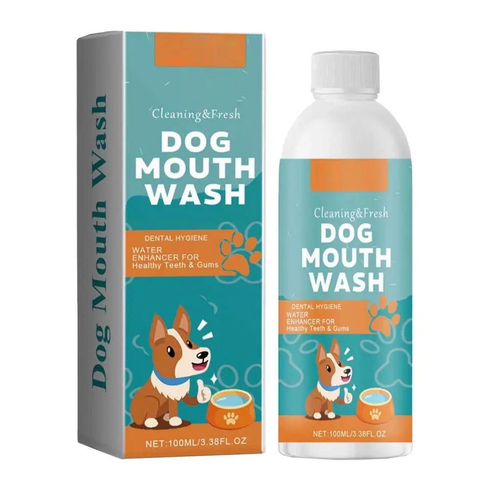 Dog Breath Water Additive 100ml Dog Teeth Cleaner Wash Effective Dog Teeth Cleaner Wash Natural Teeth Cleaning Freshener For