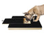Dog Nail Scratch Board Adjustable Wooden Scratching Board with Built-in Treat Box Dog Nail File Board Self Scratcher Toy