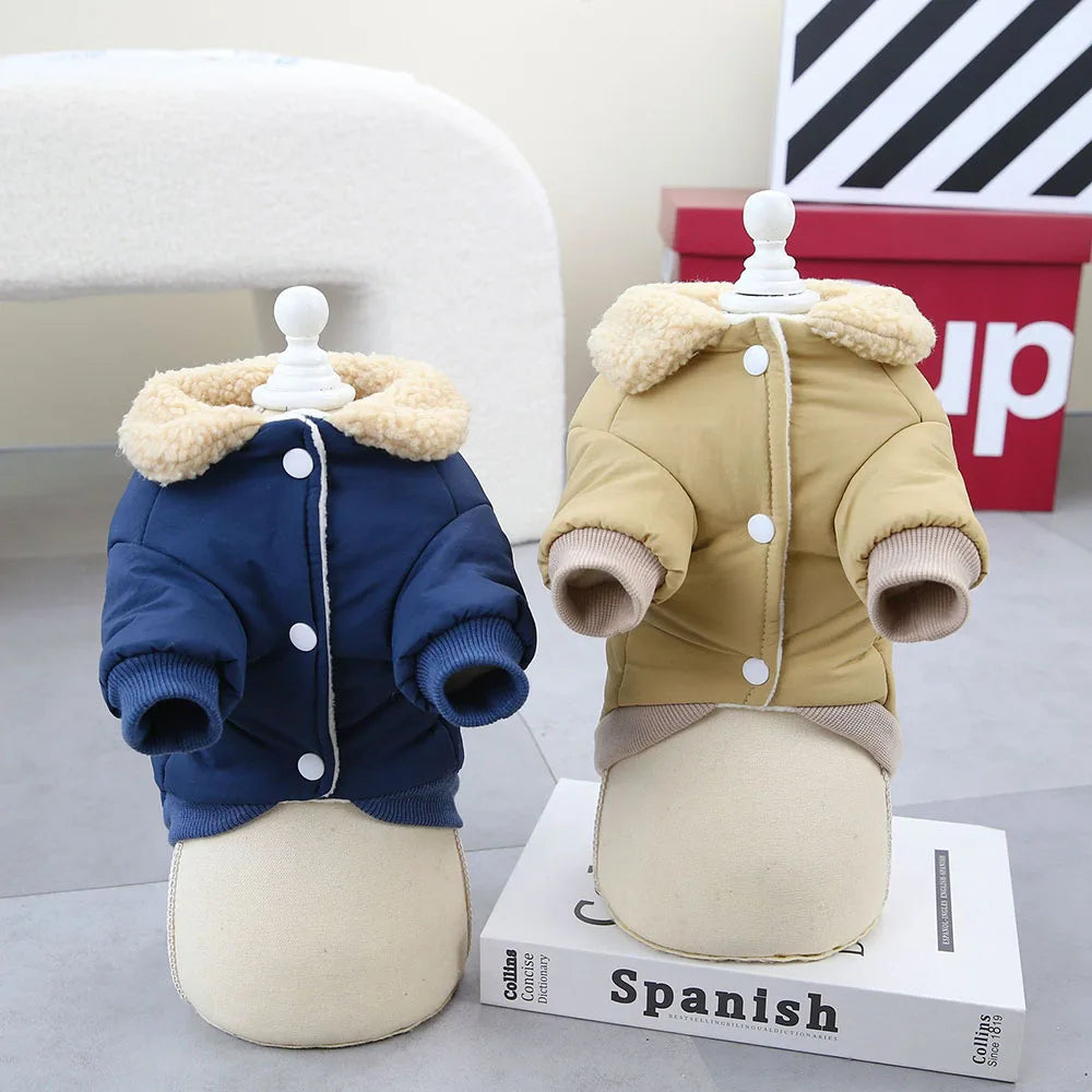 Windproof Dog Winter Coat Waterproof Dog Jacket Warm Dog Apparel Cold Weather Pet Clothing with Fleece Lined for Small Dogs Cats