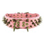 Spike Dog Collar with Big Sharp Spikes for Large Dogs Adjustable PU Leather Spiked Collar Luxury 2 Inch Wide Studded Dog Collars