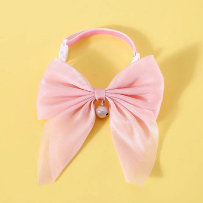 Soft Velvet Cat Collar Breakaway Puppy Kitten Collar Red Pink Bow Small Dog Collar Adjustable Safety Buckle Cat Bow Pet Supplies