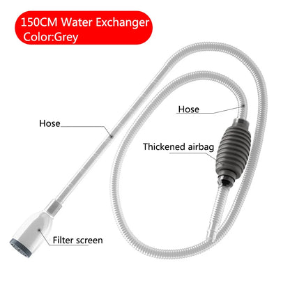 Aquarium Fish Tank Water Changer Air Pump Cleaning Tools Aquarium Gravel Cleaner Vacuum Siphon Pump with Filter Nozzle New