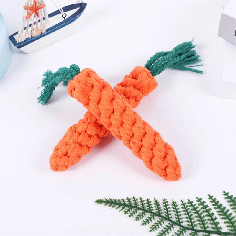 Pet Dog Toys Cartoon Animal Dog Chew Toys Durable Braided Bite Resistant Puppy Molar Cleaning Teeth Cotton Rope Toy