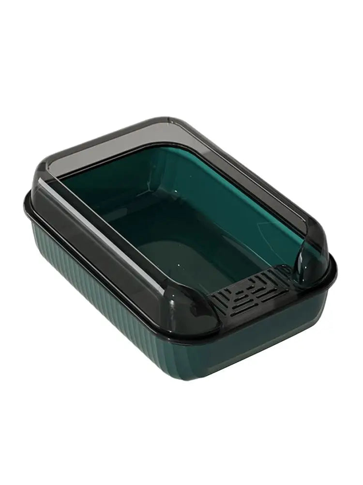 Cat Litter Box Large Pet Litter Box with Scatter Shield Open Top Pet Toilet High Sided Cat Poop Box Pet Cleaning Boxes