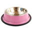 Stainless Steel Dog Bowls pink, Food and Water Non Slip Anti Skid Stackable Pet Puppy Dishes for Small, Medium and Large Dogs