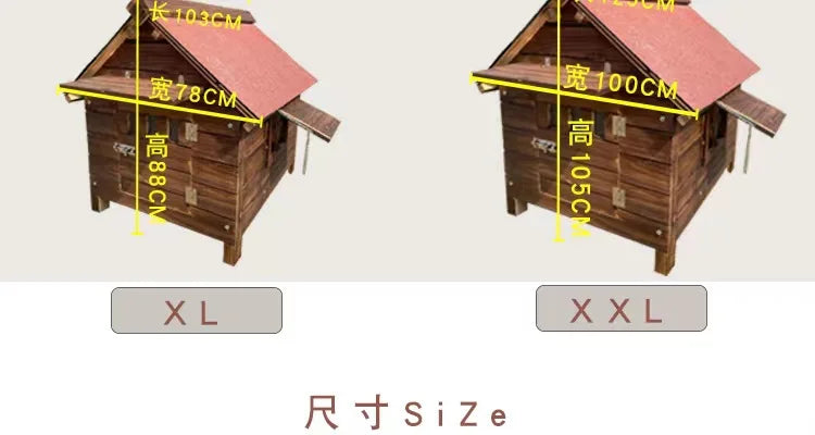 Rural Kennel Outdoor Kennel Rainproof Waterproof Rural Outdoor Kennel Courtyard Pet Small House Villa Four Seasons Pass