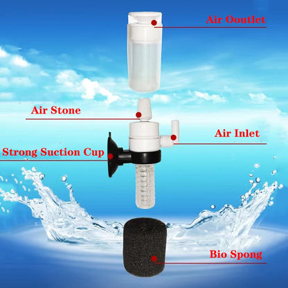 Mini Aquarium Sponge Filter Fish Tank Shrimp Pond Air Pump Biochemical Sponge Filter Aquarium Filtration Filter BioSponge Filter