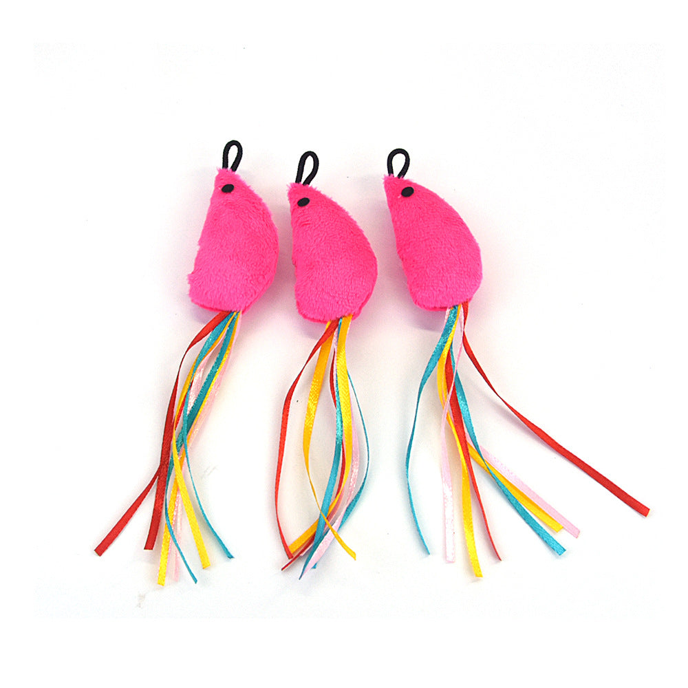 Pet Cat Toy Small Mouse Replacement Head Funny Cat Stick Cat Plush Toy Fishing Rod Replacement Head