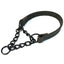 Dog Choke Collar Genuine Leather Dog Collar Dog Choking Chain Collar Stainless Steel Chain No Pull Dog Leather Training Collar