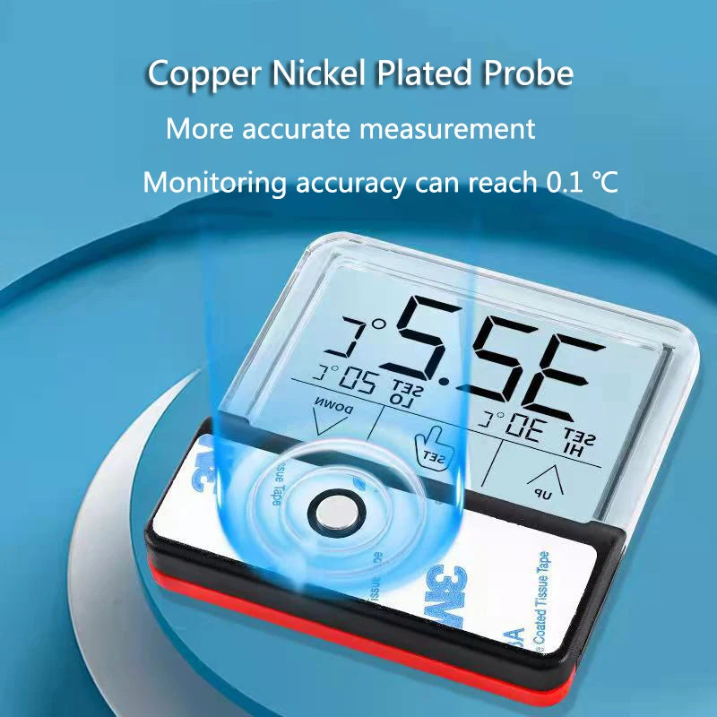 External Aquarium LCD Digital Fish Tank Thermometer Touch Screen Temperature Meter Temperature Control For Fish Tank Accurate