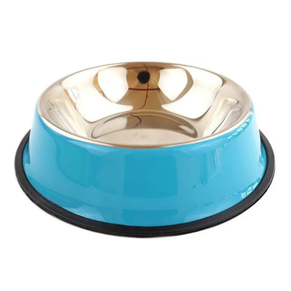 Stainless Steel Dog Bowls pink, Food and Water Non Slip Anti Skid Stackable Pet Puppy Dishes for Small, Medium and Large Dogs