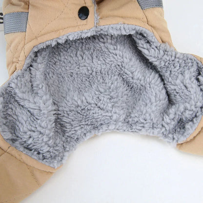 Windproof Dog Jumpsuit Coat Winter Dog Clothes Warm Fur Collar Puppy Cotton Jacket for Small Medium Dogs Pet Chihuahua Costume