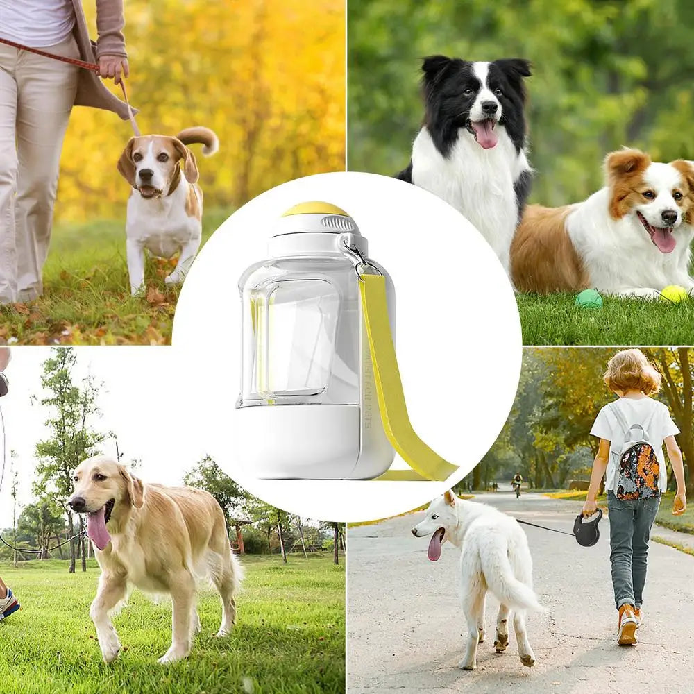 Dog Travel Water Bottle Portable Dog Drinking Bottle Large Capacity Dog Water Dispenser 2 in 1 Puppy Drinking Leak Proof Bowl