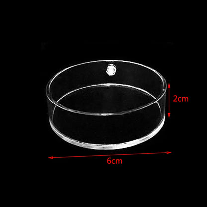 1Pcs Acrylic Aquarium Feeder Tube Dish Transparent Fish Tank Shrimp Snail Shrimp Food Feeder Bowl Aquarium Feeding Accessories
