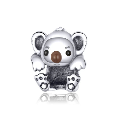 WOSTU 925 Sterling Silver Animal Charms Giraffe Zebra Unicorn Beads for Women Fit Original Bracelets Necklace DIY Jewelry Making