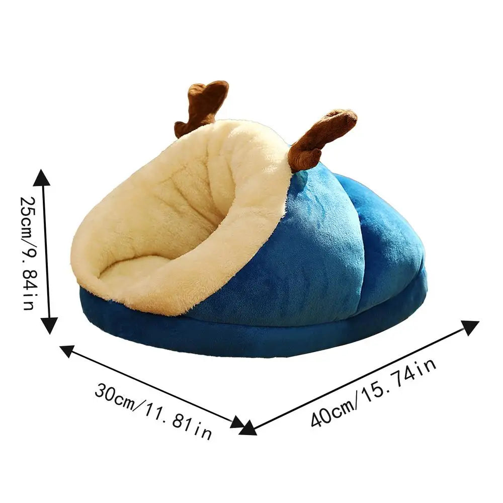 Cat Sleeping Bag Thickened Pet Sleeping Bag Winter Kitten House Multipurpos Warm Cave Nest Soft Indoor Cat Puppy House Cages
