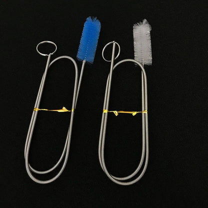Aquarium Pipe Cleaning Brush Fish Tank Cleaner Tube Stainless Steel Water Filter Air Tube Flexible Double End Hose Accessories