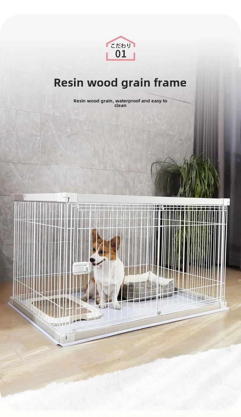 Dog Cage Alice Dog Cage Medium and Small Dog Shiba Inu Bulldog Pet Kennel Fence Indoor Fence