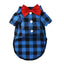 Bowtie Dog Blouse Classical Breathable Plaid T-Shirts Summer Dog Clothes for Small Dogs Puppy Large Cat Vest Chihuahua Yorkies