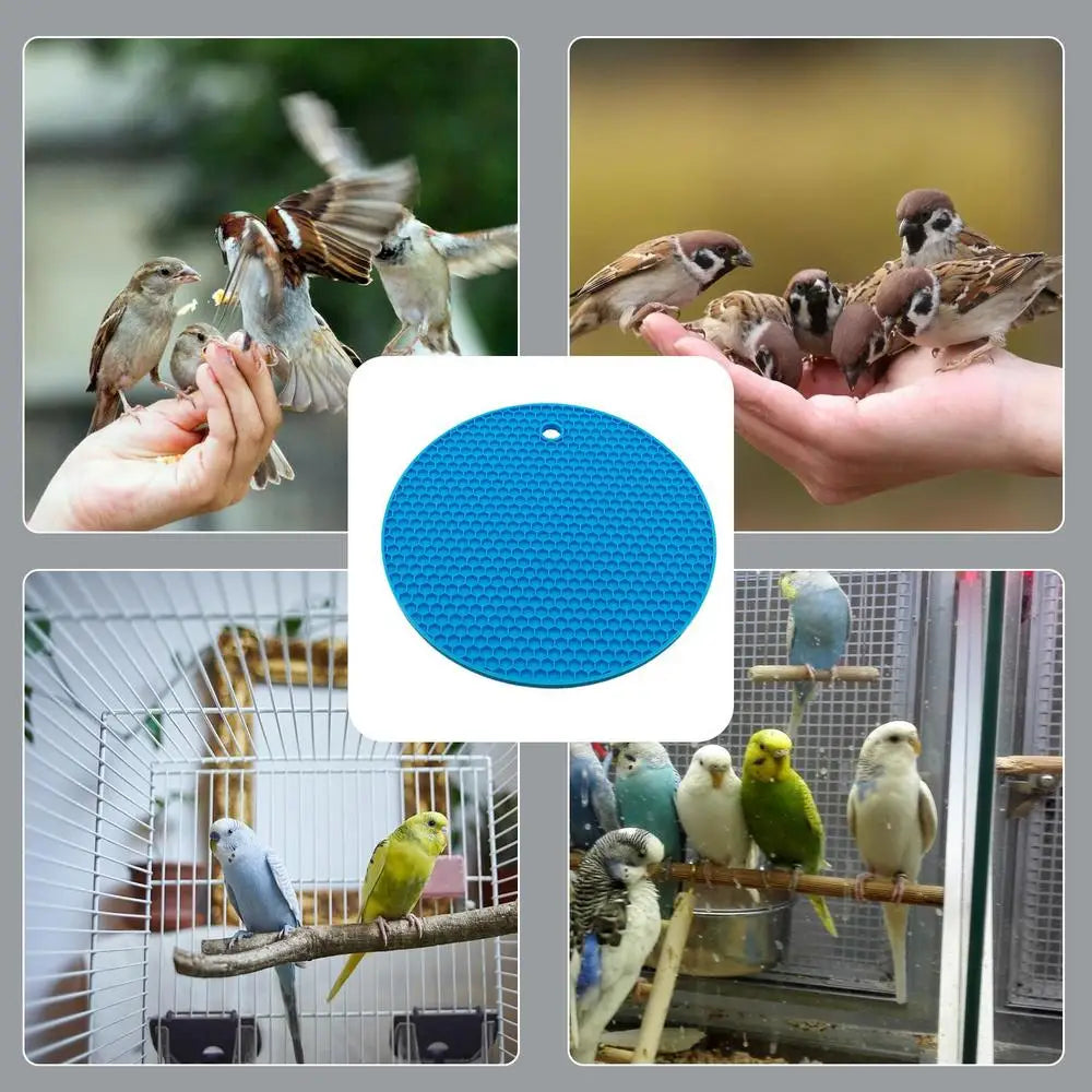 Bird Enrichment Toys Slow Feeding Pet Parakeets Mat Pet Parrot Food Slow Eating Mat For African Grey Parrots Conures And Budgies