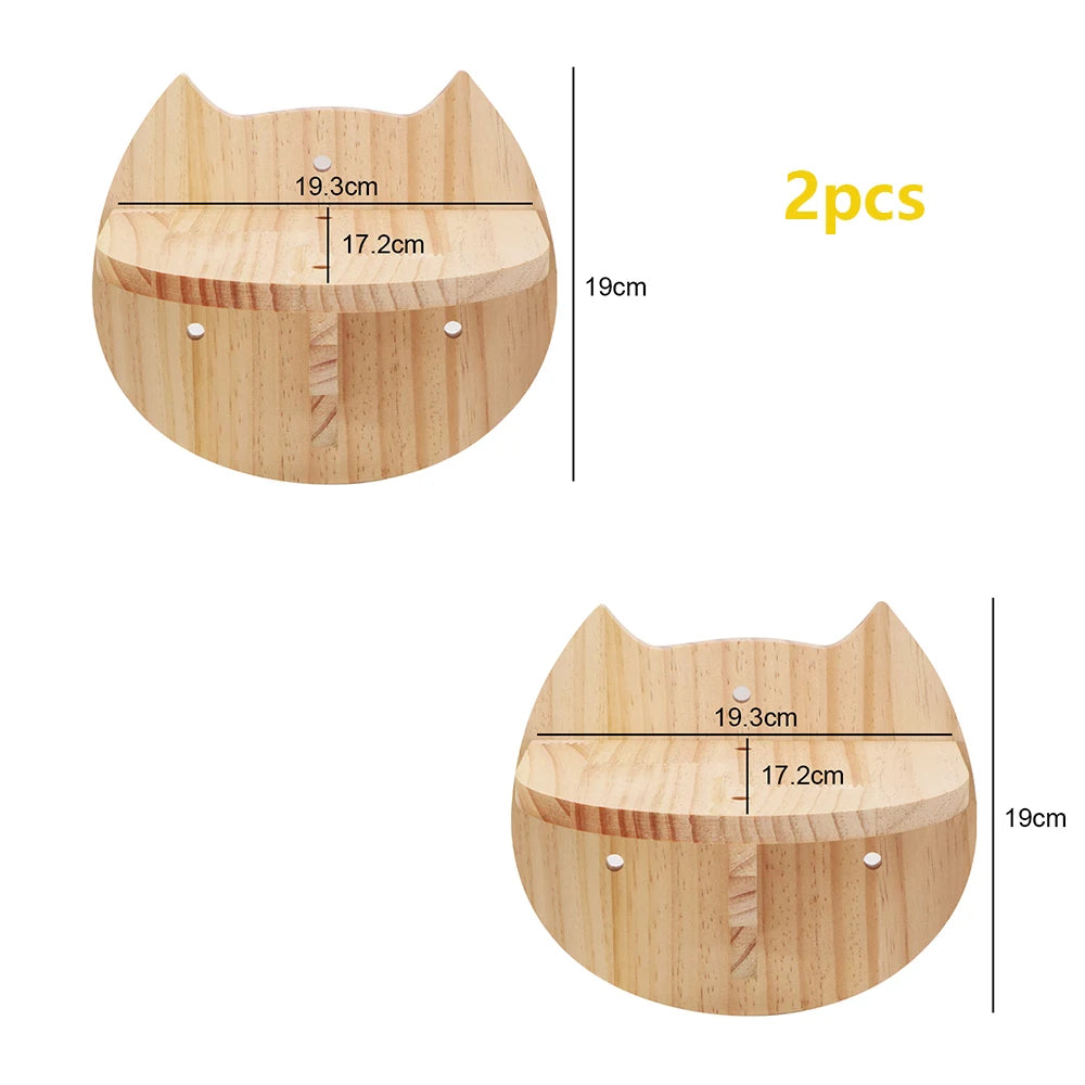Cat Tree Tower Climbing Shelf Wall Mounted Jumping Platform Cat Hammock And Bed Easy-cleaning and Durable Ladders with Felt