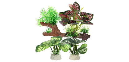 UXCELL Aquarium Artificial Plants Simulation Water Weeds Decorative Aquarium Decor Sets for Fish Tank Decoration Accessories