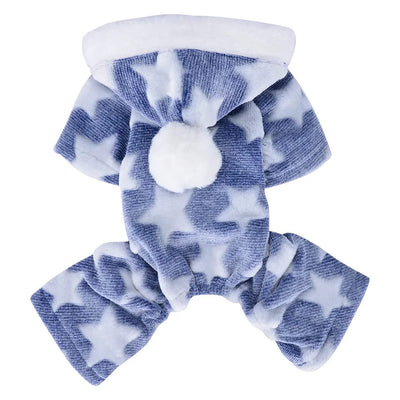Soft Dog Pajamas Pjs Small Dogs Sweater Warm Doggy Winter Clothes Puppy Jumpsuit Flannel Onesie for Chihuahua Pet Cat Clothing